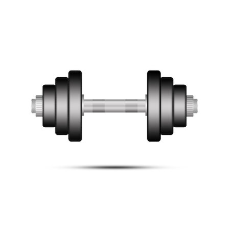 Dumbbell. Isolated on a white background. Shadow Sportの写真素材