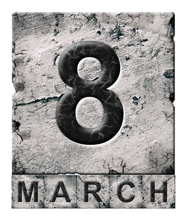 September, word on an alphabet on stone blocks, isolated on white background. Month of the year concept.の写真素材