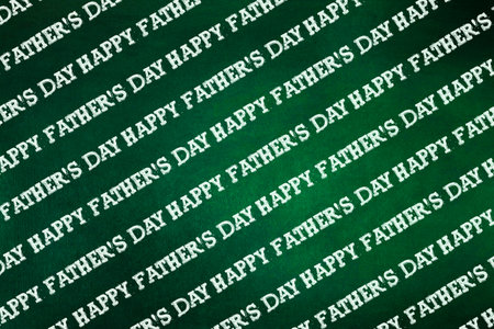 Happy Father's Day background. Letterings on a dark green background. Holidays. Backgroundsの写真素材