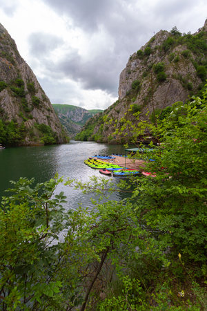 North Macedonia. A popular tourist destination is Matka Canyon. Attractions. Europe.の写真素材