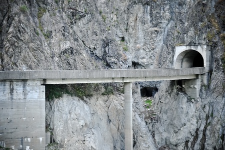 A road from Romania, Vidraru between the montainsの写真素材