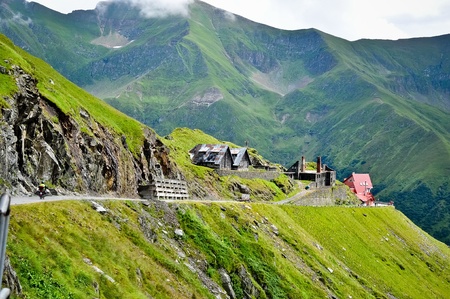 Small houses from Transfagarasan roadの写真素材