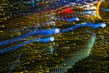 Color abstract background with blurred magic motion light wavesの写真素材