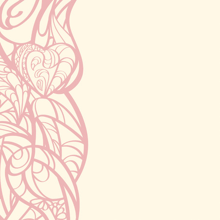 Multicolored hand drawn zentangle floral card. Vector template design for card or poster.のイラスト素材