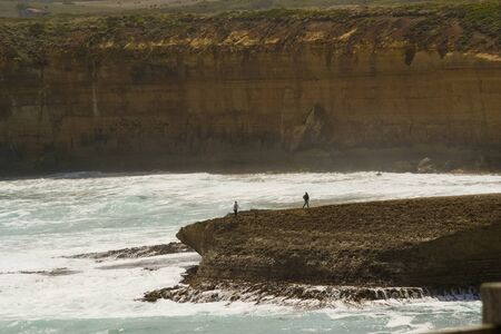 The Razorback rock in Port Campbell National Park, Victoria, Australiaの写真素材