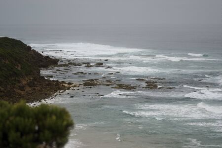 crashing Waves on a stormy day along the Great Ocean Road, Victoria, Australia