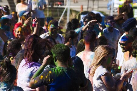 St. Kilda, Melbourne, Australia 23 February 2019 Holi Festival of Coloursのeditorial素材
