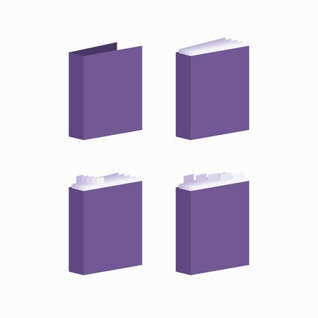 Folder for documents. Office paper documents and file folders.のイラスト素材