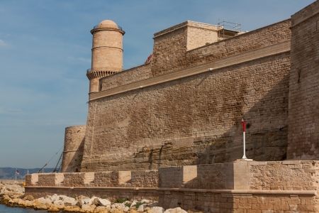The photo shows the fortress in Marseilleの写真素材
