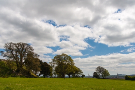 The photo shows the village landscape.の写真素材