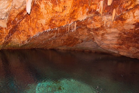 The photo shows the Fantasy cave in the Grotto Bay, Bermuda.の写真素材