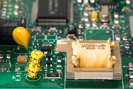 In the picture you can see a fragment of an old circuit board.