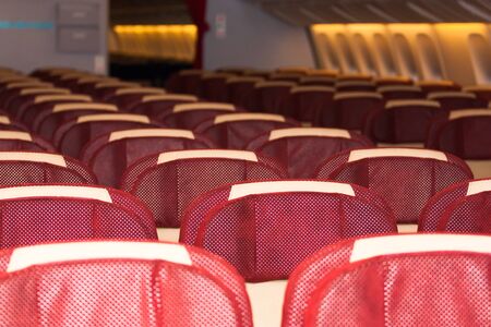 The photo shows an empty cabin.の写真素材