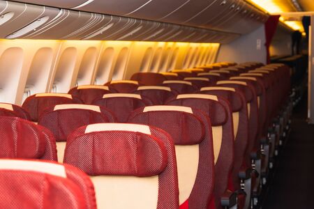 The photo shows an empty cabin.の写真素材