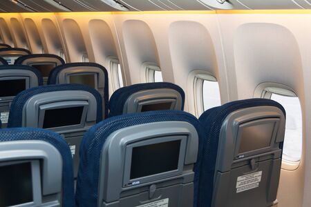 The photo shows an empty cabin.の写真素材