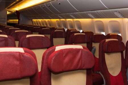 The photo shows an empty cabin.の写真素材