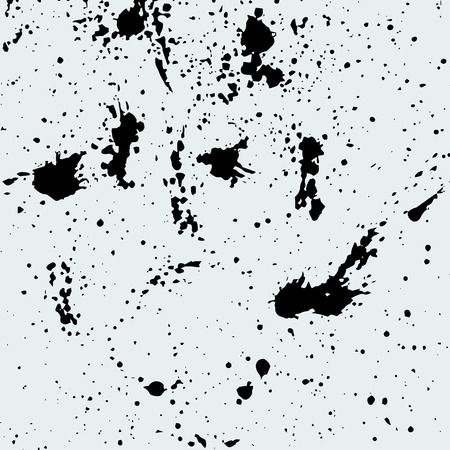 Hand drawn watercolor tempera sketch pattern. Abstract texture of blot, blob, splash, spot, stain, blotch signs. Graphic background. Black on white texture. Vector illustrationのイラスト素材