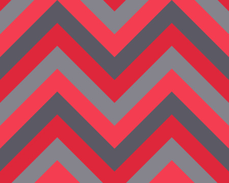Seamless geometric strip pattern. Stripy texture. Zigzag line background. Diagonal strips. Red, gray dark and light contrast colors. Vectorのイラスト素材
