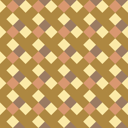 Seamless geometric checked pattern. Diagonal square, woven line background. Rhombus, patchwork texture. Red, lilac, white colored. Vectorのイラスト素材