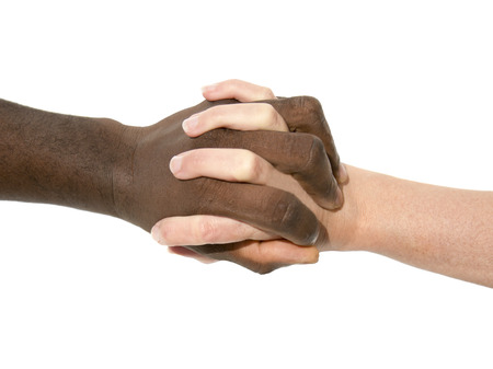 Mixity - Two joint hands symbolizing diversityの写真素材
