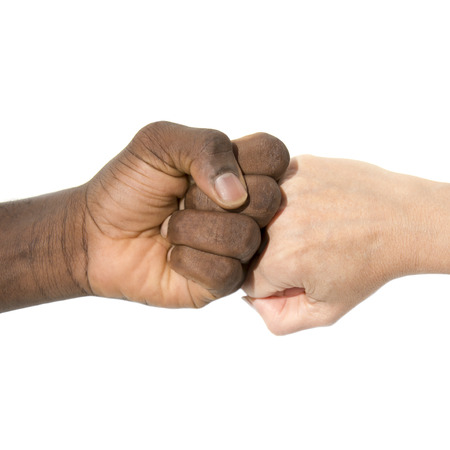 Mixity - Two joint hands symbolizing diversityの写真素材