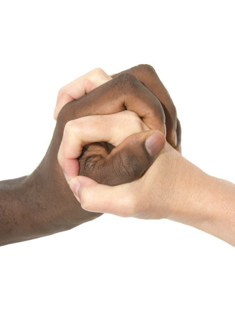 Mixity - Two joint hands symbolizing diversityの写真素材