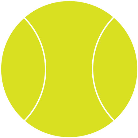 Vector illustration of tennis ball in cartoon style. Tennis ball sports iconのイラスト素材