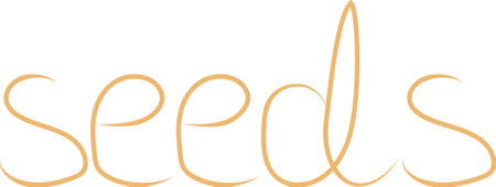 Word seeds text isolated in white background. Word seeds letteringのイラスト素材