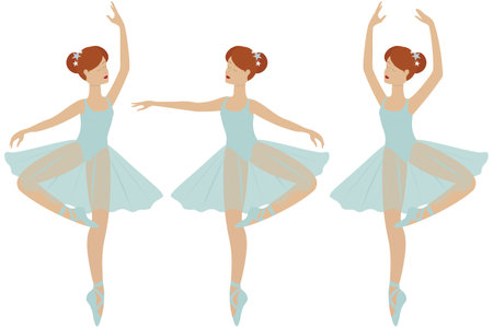 Vintage ballerinas in Nutcracker balletのイラスト素材