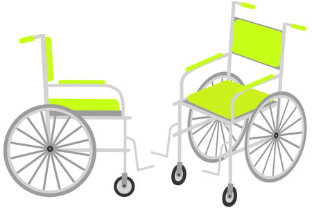 Vector illustration of wheelchair for disabled people isolated on white backgroundのイラスト素材