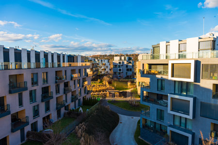 Prague, Czech Republic - February 24, 2024: luxury complex DOCK in Prague, Czech Republicのeditorial素材