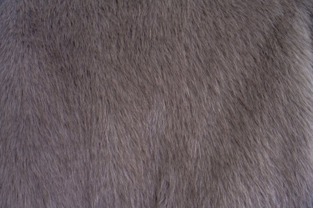 Soft texture of a faux fur grey coat