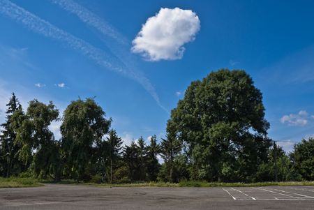 Lonely cloudの写真素材