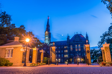 WASHINGTON DC, USA: Territory of Georgetown University, private research university - the oldest Catholic and Jesuit-affiliated institution of higher education in the USA.のeditorial素材