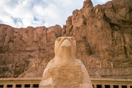 LUXOR, EGYPT: Ancient Deir el-Bahari or Dayr al-Bahri is a complex of mortuary temples and tombs located on the west bank of the Nile, opposite the city of Luxor, Egypt.のeditorial素材
