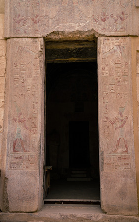 LUXOR, EGYPT: Ancient Deir el-Bahari or Dayr al-Bahri is a complex of mortuary temples and tombs...