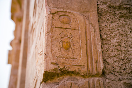 LUXOR, EGYPT: Ancient Deir el-Bahari or Dayr al-Bahri is a complex of mortuary temples and tombs located on the west bank of the Nile, opposite the city of Luxor, Egypt.のeditorial素材