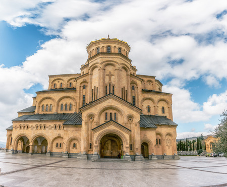 The Holy Trinity Cathedral of Tbilisi commonly known as Sameba is the main cathedral of the Georgian Orthodox Church located in Tbilisi, the capital of Georgia.のeditorial素材