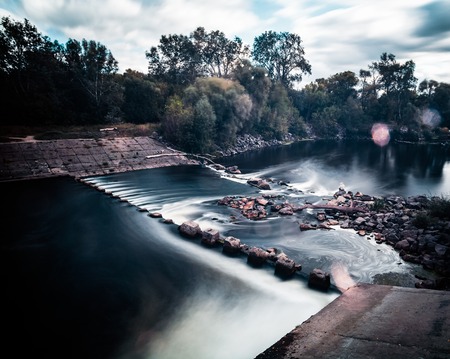 Old dumb in rural site the long exposure shotの写真素材