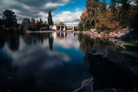 Old dumb in rural site the long exposure shotの写真素材