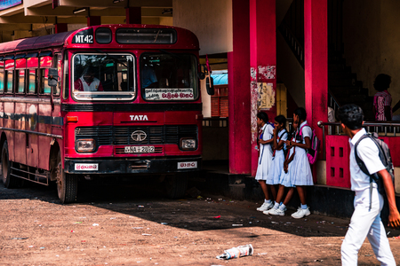 COGGALLA, SRI LANKA - April, 2016: sri lanka unknown people life. Casual photo of life on Sri Lanka.のeditorial素材