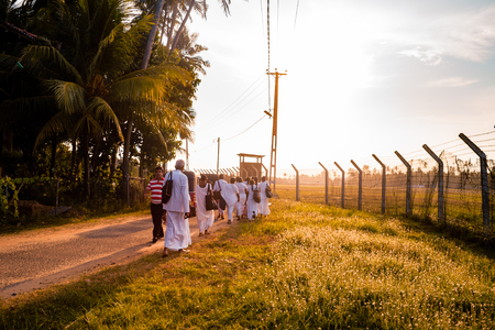 COGGALLA, SRI LANKA - April, 2016: sri lanka unknown people life. Casual photo of life on Sri Lanka.のeditorial素材