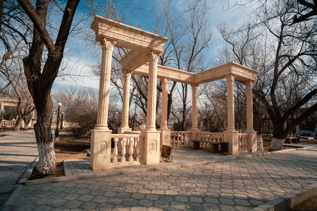 KAZAKHSTAN, FORT-SHEVCHENKO - FEBRUARY 07, 2019: buildings in museum of famous ukrainian poet...