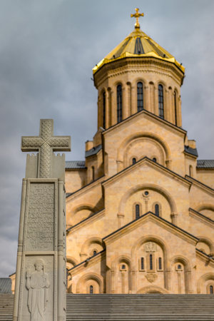 view on the architecture and country details atd the spring time, Georgia