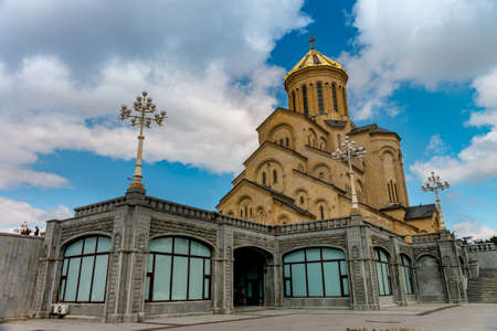 view on the architecture and country details atd the spring time, Georgia