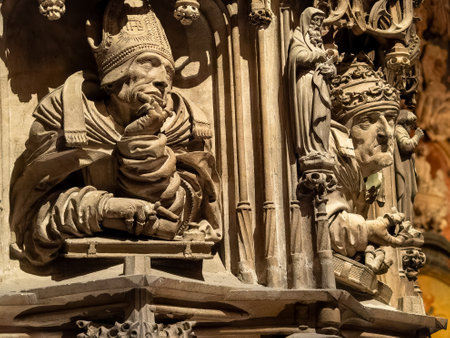 Vienna, Austria - December 24, 2024: St. Stephen's Cathedral - Stephansdom and decorationの写真素材
