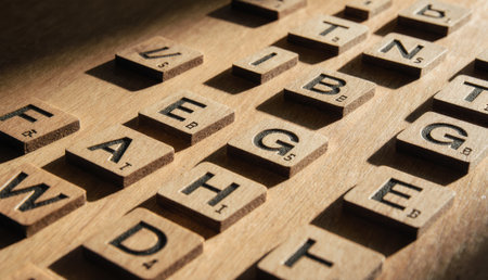 Wooden letters are carefully placed on a board, ready for play. Friends gather around, sharing...