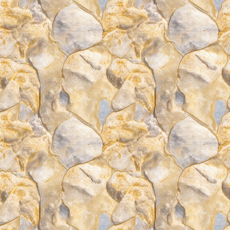 Warm-toned stones form a beautiful seamless pattern, showcasing earthy textures and colors. This design adds a rustic feel to any space, perfect for enhancing natural environments.の写真素材
