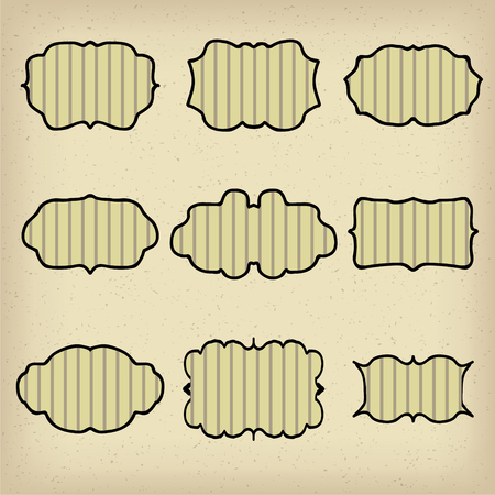 Vector set vintage labels and frame illustration, vectorのイラスト素材