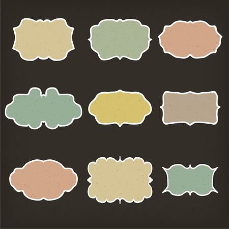 Vector set vintage labels and frame illustration, vectorのイラスト素材